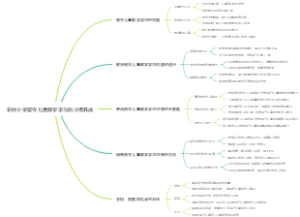 农村小学留守儿童数学学习的习惯养成