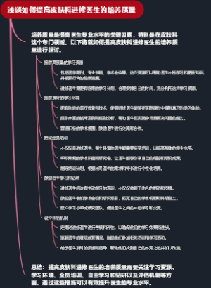 浅谈如何提高皮肤科进修医生的培养质量