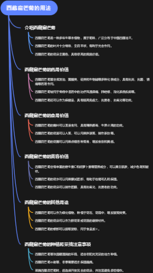 西藏扁芒菊的用法