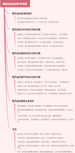 瑞花油的功效与作用