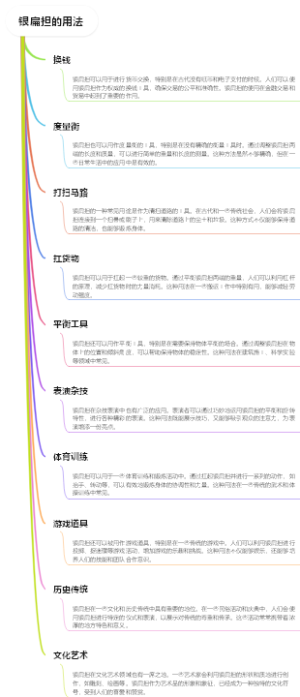 银扁担的用法