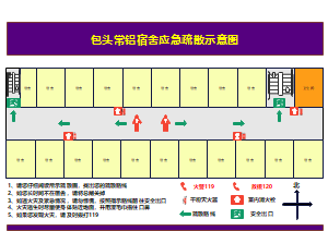 包头常铝宿舍应急疏散示意图