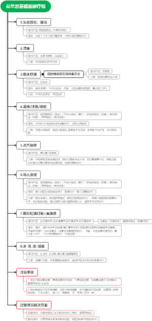 美容院面部护理流程导图