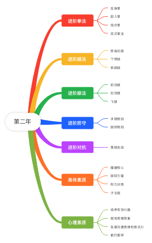 散打搏击思维导图