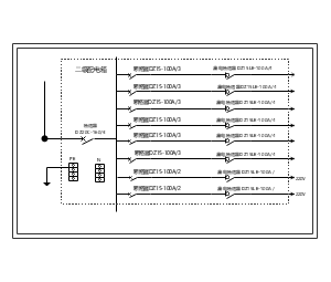 二级配电箱总160A 8回路