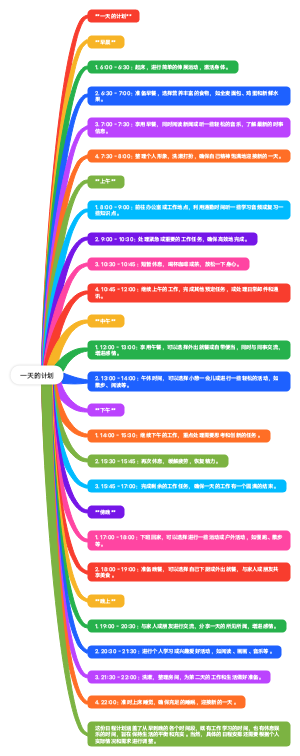一天的计划