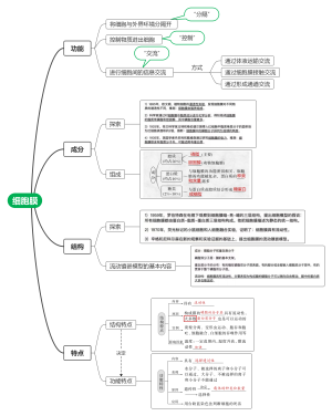 细胞膜思维导图