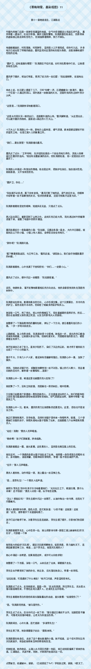 《寒梅映雪，墨染相思》11