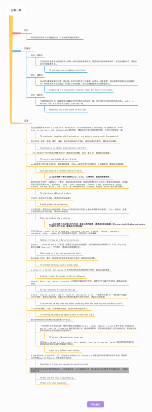 主谓一致