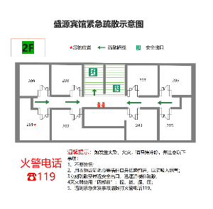 宾馆紧急疏散示意图