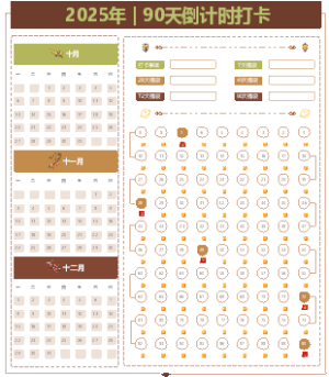 2025年倒计时90天打卡