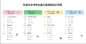 天猫零食休闲食品内容日历规划模版