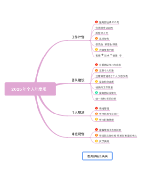 2025年个人年度规划思维导图