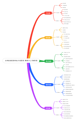 五种皮肤类型的特点思维导图