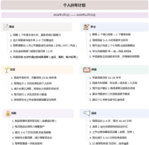 个人开年计划