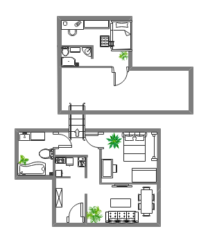 两层住宅平面布置图