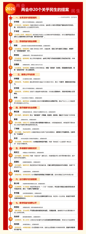 20个2026两会民生提案