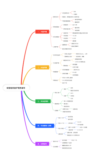 食管癌患者护理思维导图