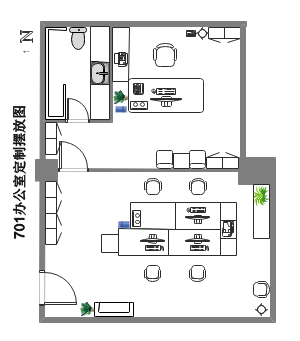 套间办公室摆放图