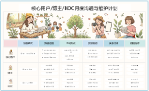 核心用户月度沟通与维护计划