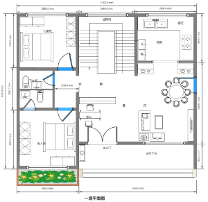 农村自建房一层平面图