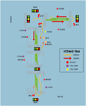 华茂驾校科目三1号线线路图