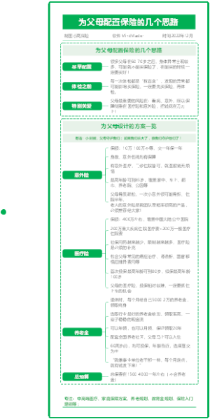 为父母配置保险的几个思路